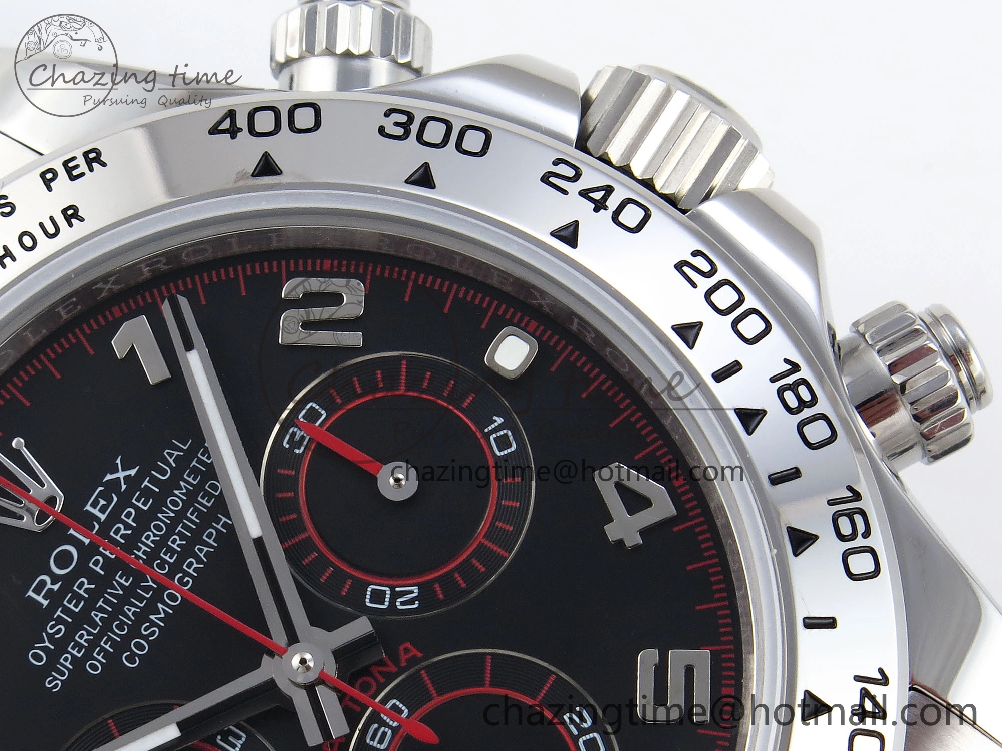 DAYTONA 116509 SS OMF BEST EDITION BLACK NUMERAL DIAL ON SS BRACELET A7750 (SLIM MOVEMENT)