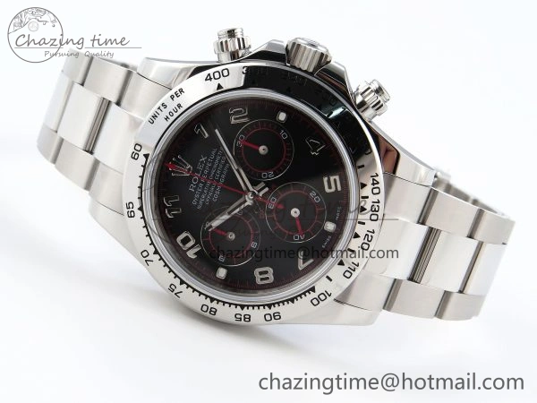 DAYTONA 116509 SS OMF BEST EDITION GRAY NUMERAL DIAL ON SS BRACELET A7750 (SLIM MOVEMENT)