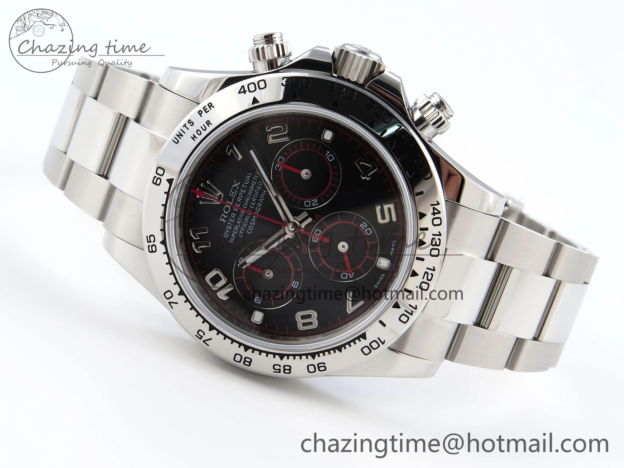 DAYTONA 116509 SS OMF BEST EDITION GRAY NUMERAL DIAL ON SS BRACELET A7750 (SLIM MOVEMENT)