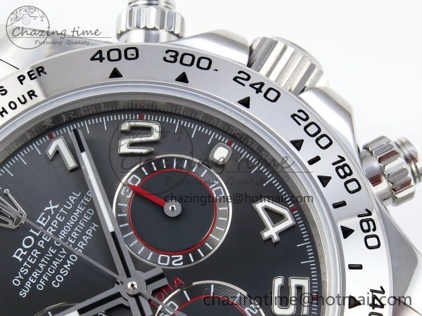 DAYTONA 116509 SS OMF BEST EDITION GRAY NUMERAL DIAL ON SS BRACELET A7750 (SLIM MOVEMENT)