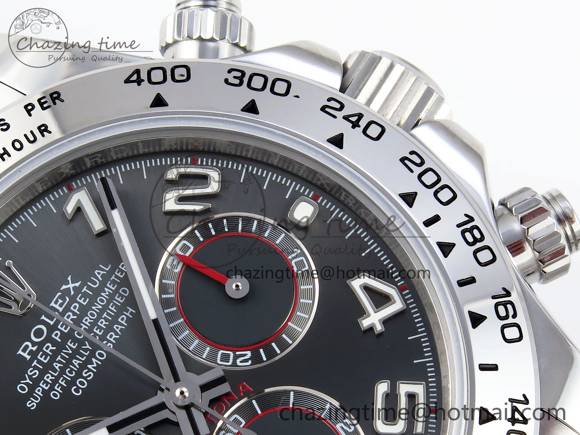 DAYTONA 116509 SS OMF BEST EDITION GRAY NUMERAL DIAL ON SS BRACELET A7750 (SLIM MOVEMENT)