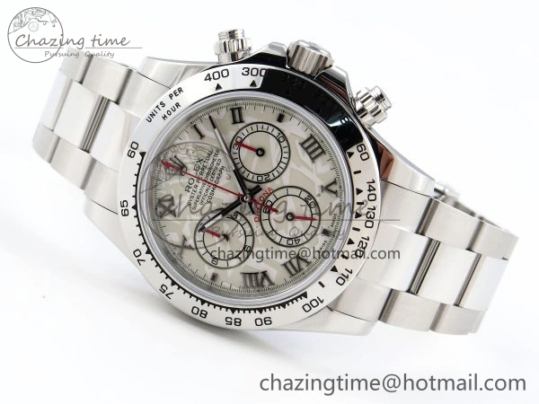 DAYTONA 116509 SS OMF BEST EDITION METEORITE DIAL ON SS BRACELET A7750 (SLIM MOVEMENT)