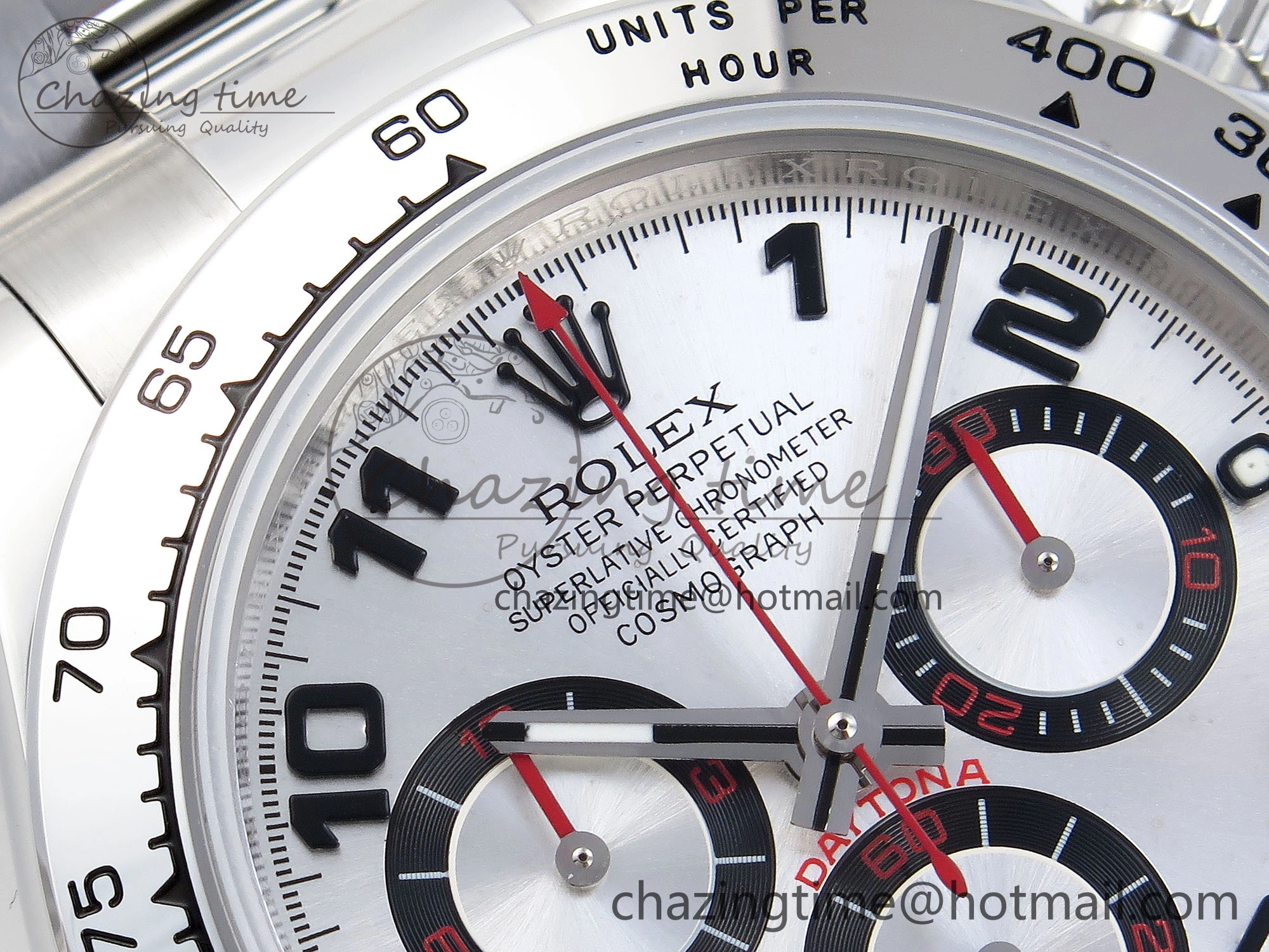 DAYTONA 116509 SS OMF BEST EDITION SILVER NUMERAL DIAL ON SS BRACELET A7750 (SLIM MOVEMENT)