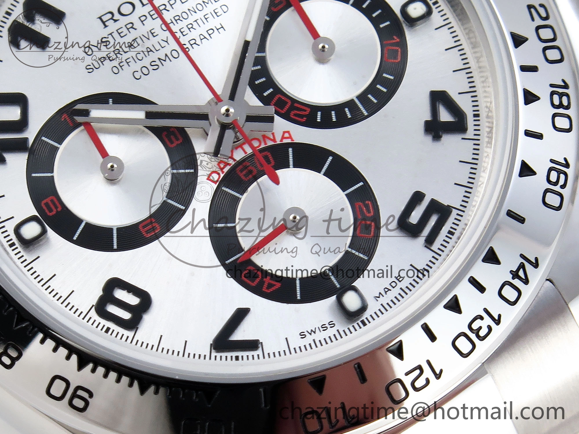 DAYTONA 116509 SS OMF BEST EDITION SILVER NUMERAL DIAL ON SS BRACELET A7750 (SLIM MOVEMENT)