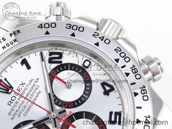 DAYTONA 116509 SS OMF BEST EDITION SILVER NUMERAL DIAL ON SS BRACELET A7750 (SLIM MOVEMENT)