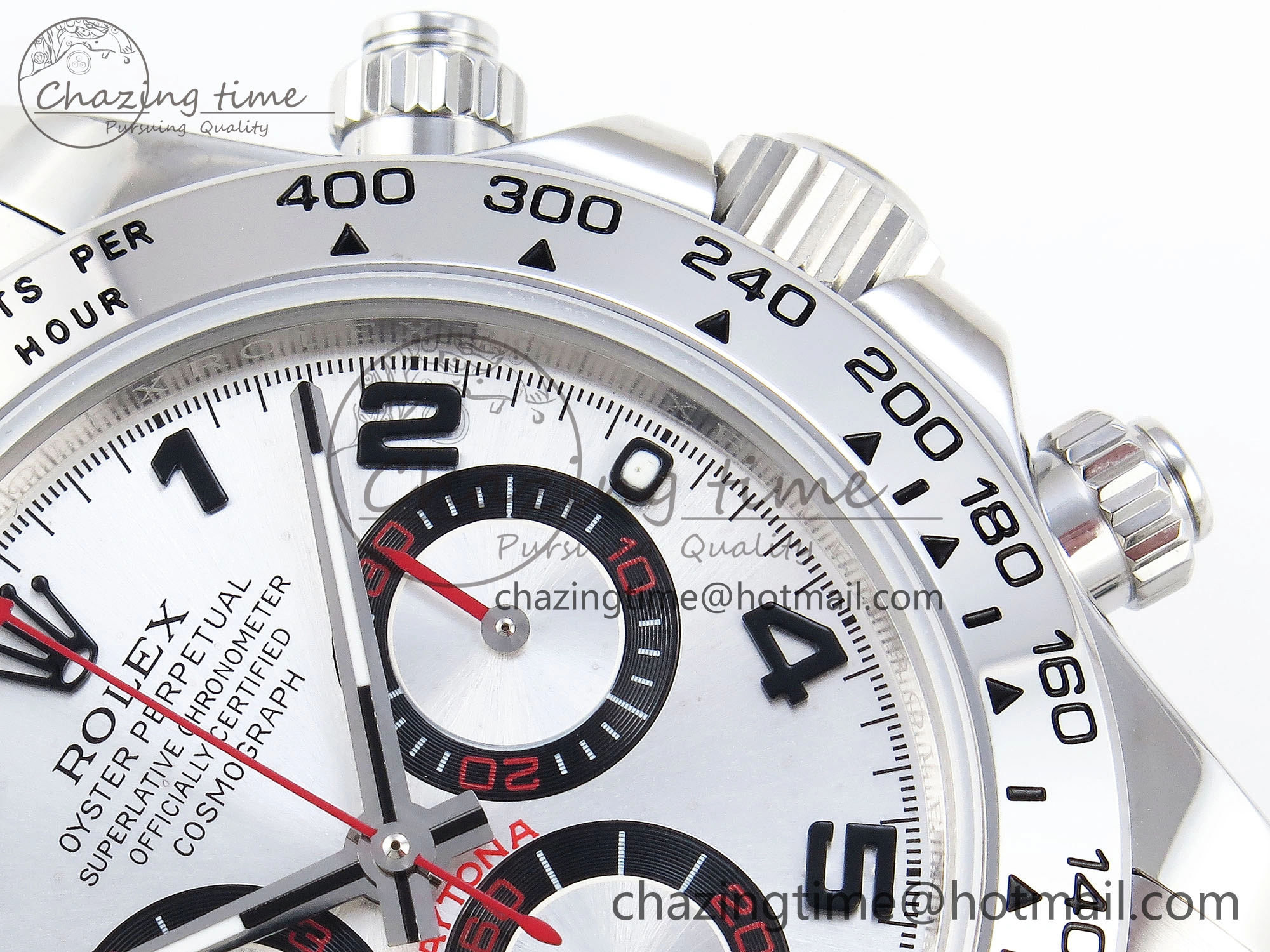 DAYTONA 116509 SS OMF BEST EDITION SILVER NUMERAL DIAL ON SS BRACELET A7750 (SLIM MOVEMENT)