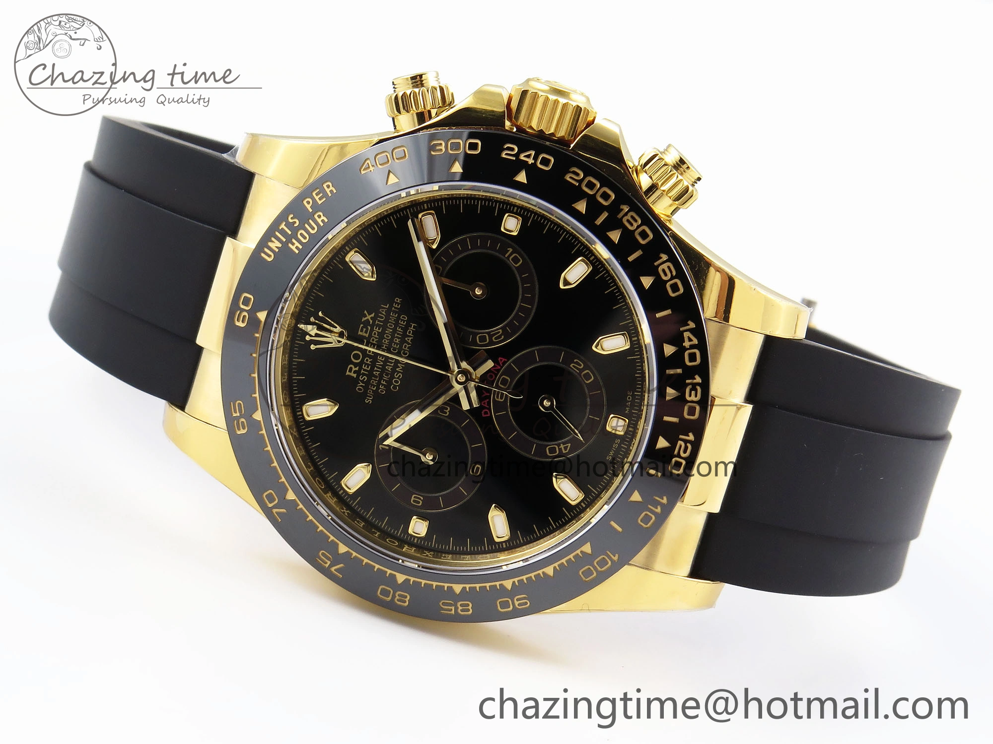 DAYTONA 116518 APSF 1:1 BEST EDITION BLACK DIAL ON OYSTERFLEX RUBBER STRAP SH4130