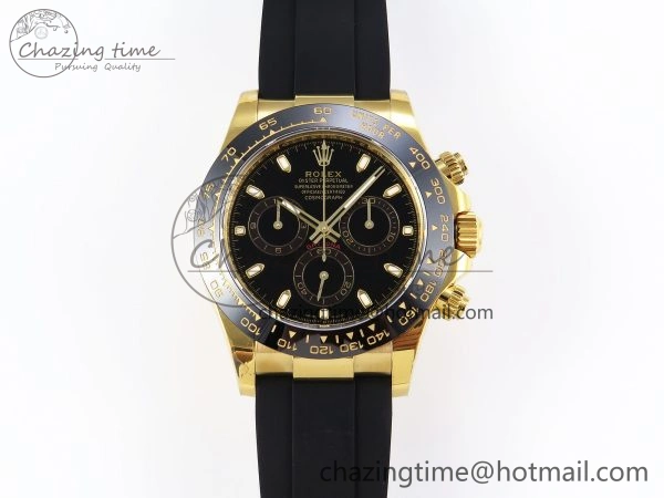 DAYTONA 116518 APSF 1:1 BEST EDITION BLACK DIAL ON OYSTERFLEX RUBBER STRAP SH4130