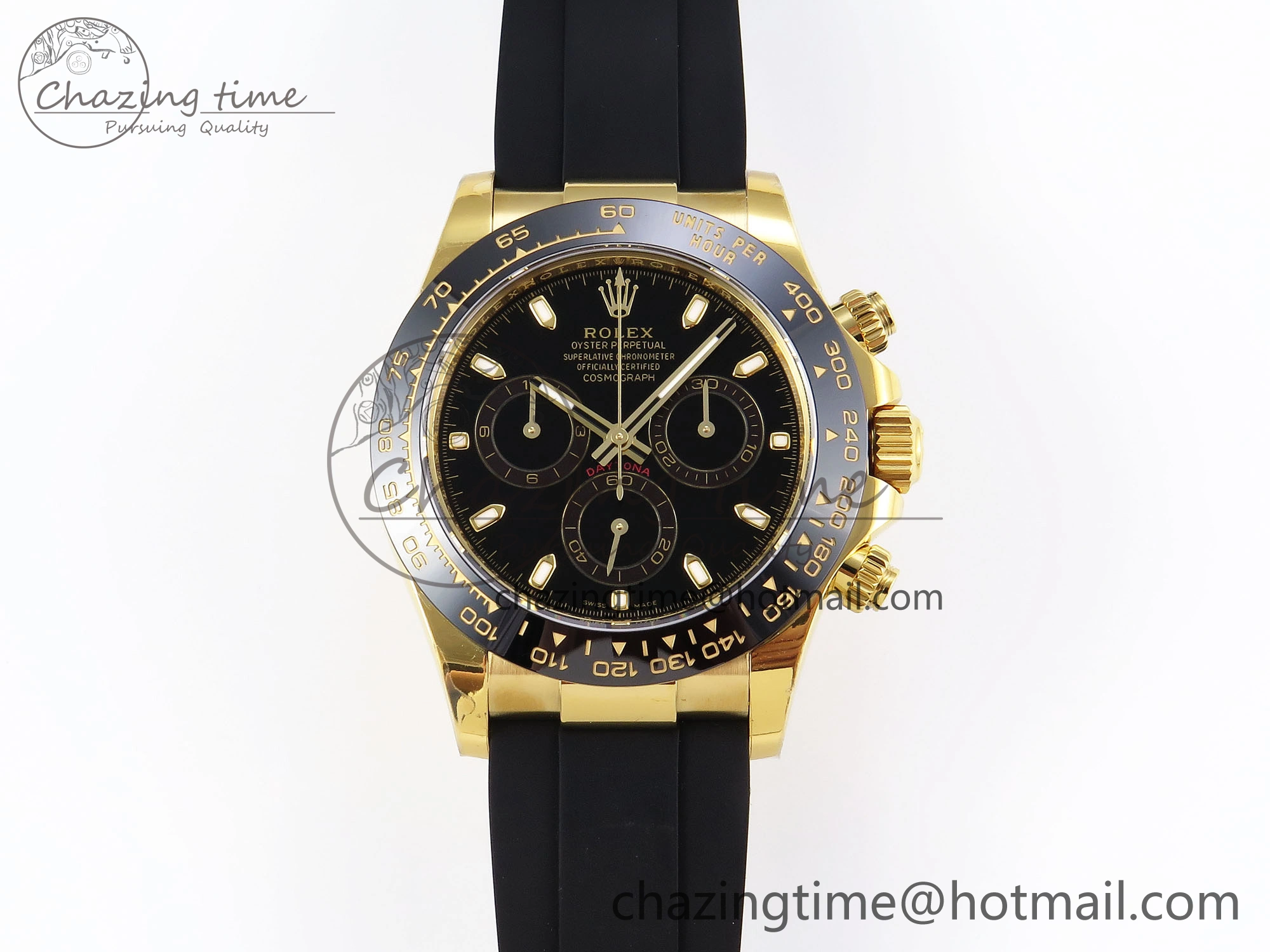 DAYTONA 116518 APSF 1:1 BEST EDITION BLACK DIAL ON OYSTERFLEX RUBBER STRAP SH4130