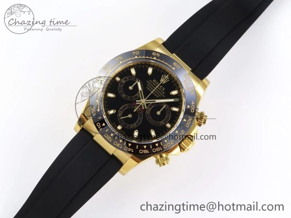 DAYTONA 116518 APSF 1:1 BEST EDITION BLACK DIAL ON OYSTERFLEX RUBBER STRAP SH4130