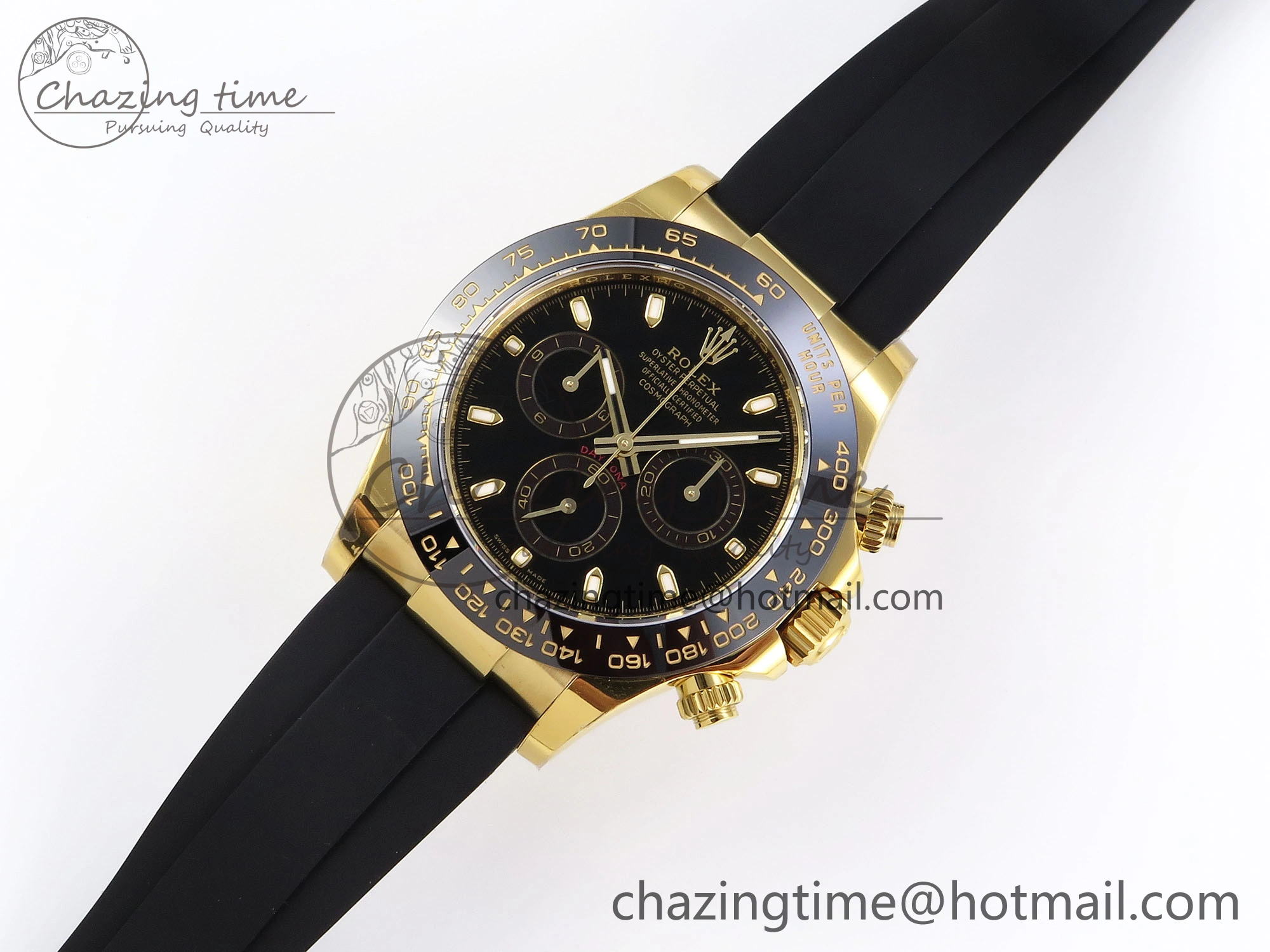 DAYTONA 116518 APSF 1:1 BEST EDITION BLACK DIAL ON OYSTERFLEX RUBBER STRAP SH4130