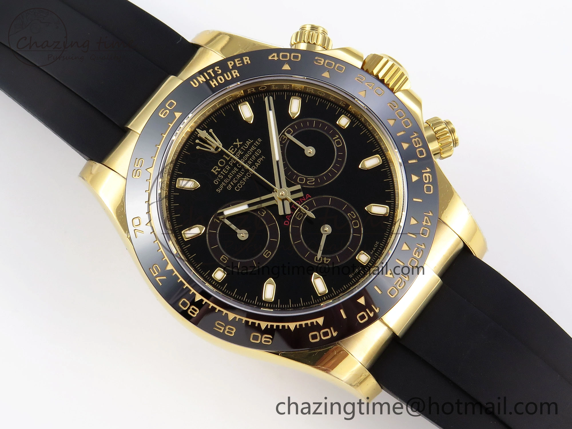 DAYTONA 116518 APSF 1:1 BEST EDITION BLACK DIAL ON OYSTERFLEX RUBBER STRAP SH4130