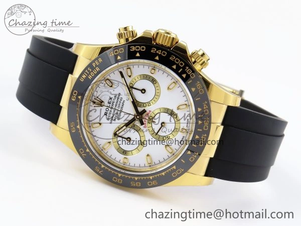 DAYTONA 116518 APSF 1:1 BEST EDITION WHITE DIAL ON OYSTERFLEX RUBBER STRAP SH4130