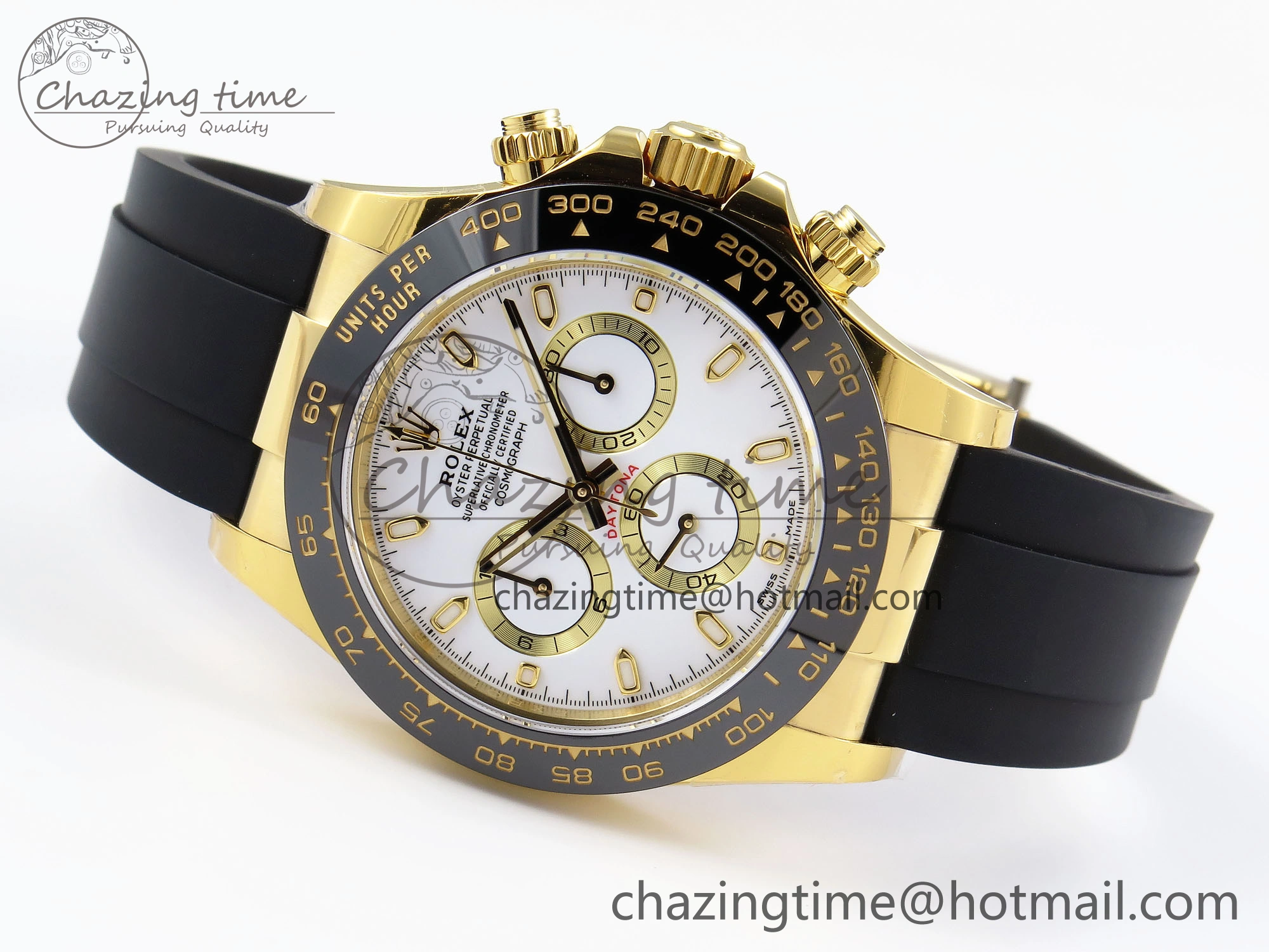 DAYTONA 116518 APSF 1:1 BEST EDITION WHITE DIAL ON OYSTERFLEX RUBBER STRAP SH4130