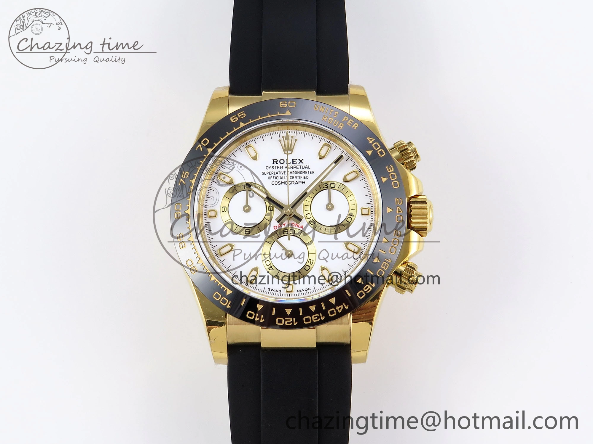 DAYTONA 116518 APSF 1:1 BEST EDITION WHITE DIAL ON OYSTERFLEX RUBBER STRAP SH4130