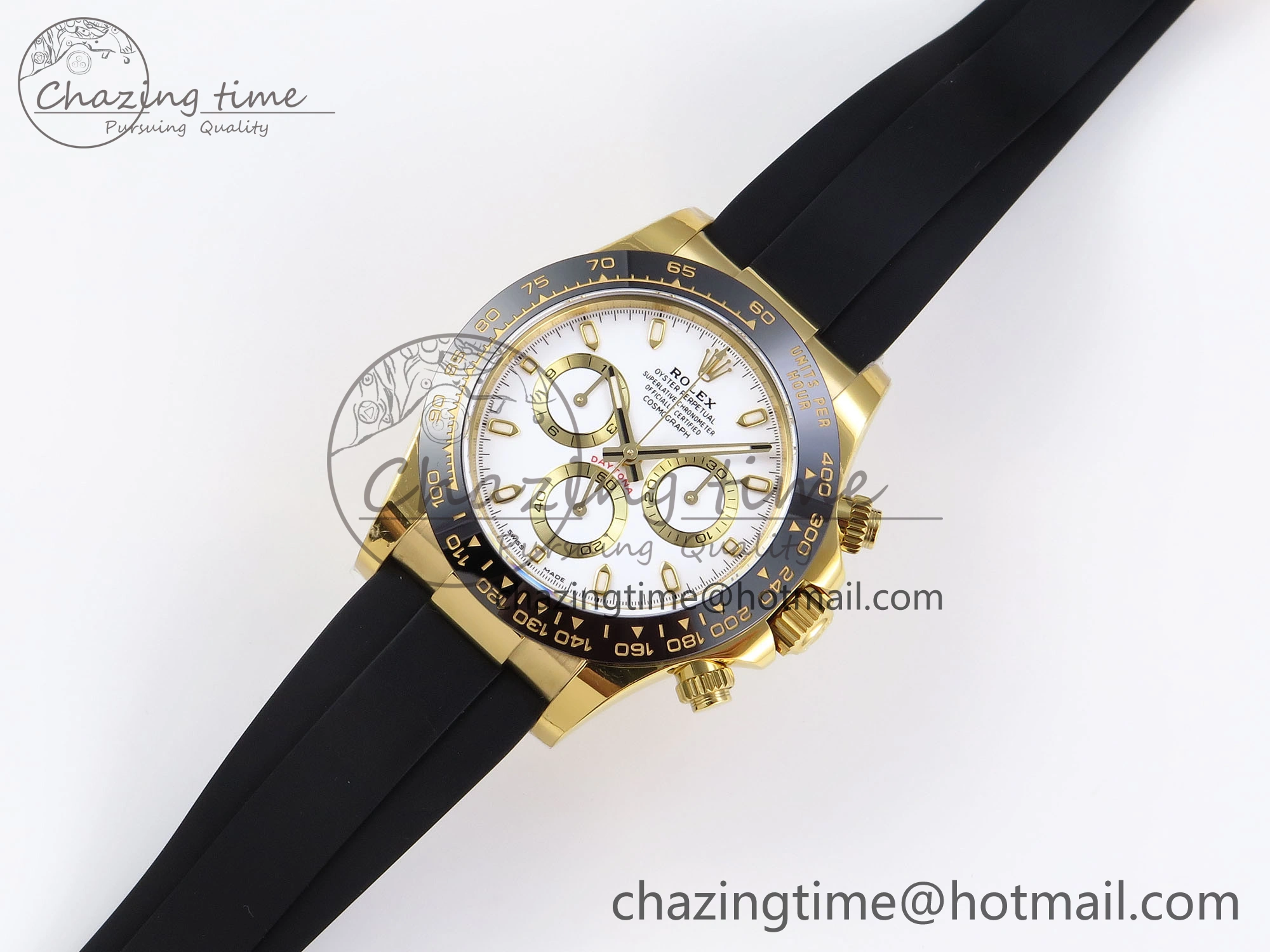 DAYTONA 116518 APSF 1:1 BEST EDITION WHITE DIAL ON OYSTERFLEX RUBBER STRAP SH4130