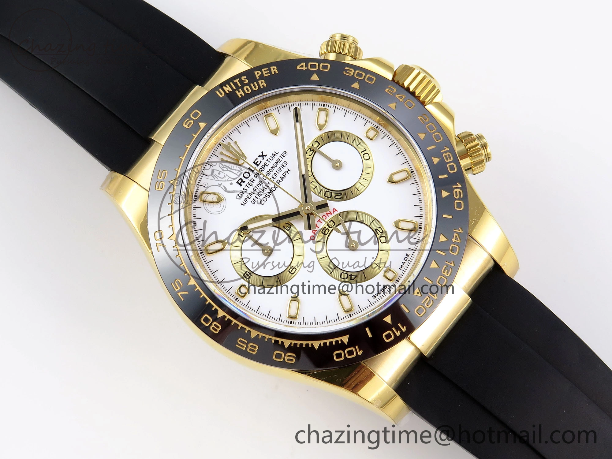 DAYTONA 116518 APSF 1:1 BEST EDITION WHITE DIAL ON OYSTERFLEX RUBBER STRAP SH4130