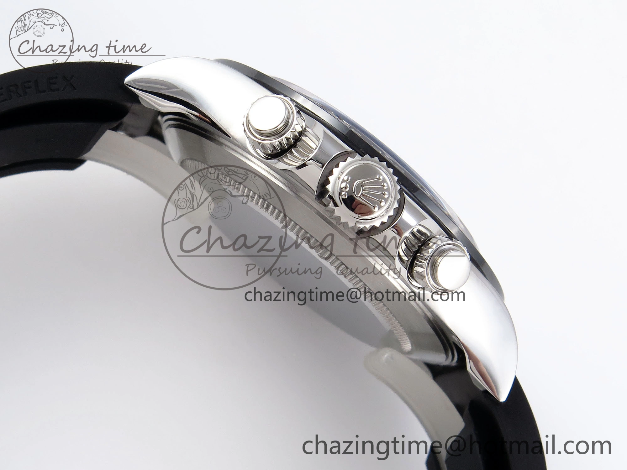 DAYTONA 116519 APSF 1:1 BEST EDITION BLACK DIAMONDS DIAL ON OYSTERFLEX RUBBER STRAP SH4130