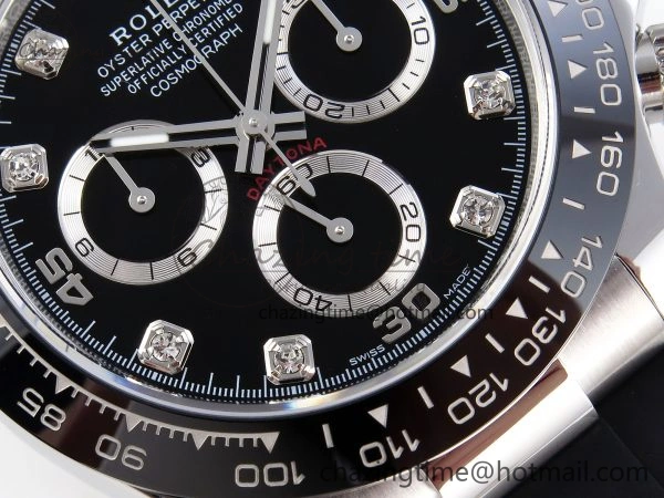 DAYTONA 116519 APSF 1:1 BEST EDITION BLACK DIAMONDS DIAL ON OYSTERFLEX RUBBER STRAP SH4130