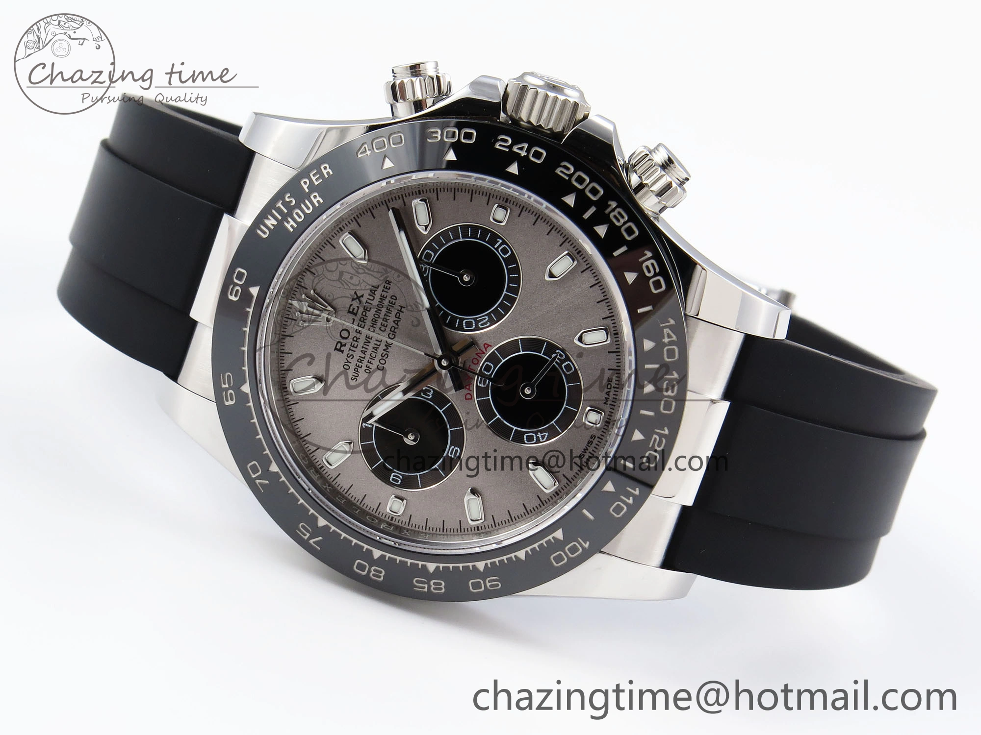 DAYTONA 116519 APSF 1:1 BEST EDITION GRAY DIAL ON OYSTERFLEX RUBBER STRAP SH4130