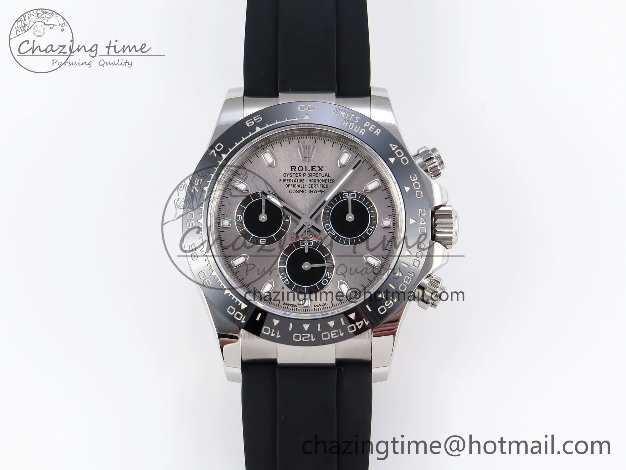 DAYTONA 116519 APSF 1:1 BEST EDITION GRAY DIAL ON OYSTERFLEX RUBBER STRAP SH4130