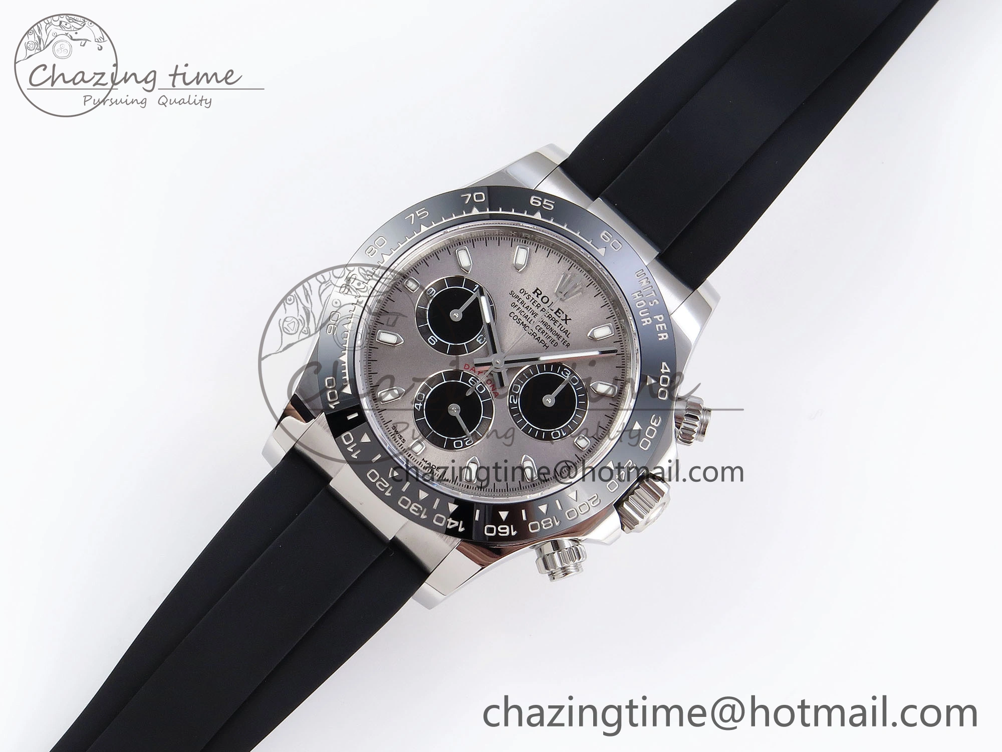 DAYTONA 116519 APSF 1:1 BEST EDITION GRAY DIAL ON OYSTERFLEX RUBBER STRAP SH4130