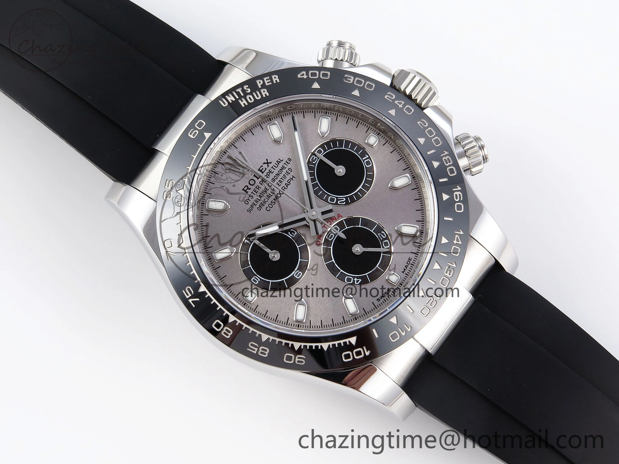 DAYTONA 116519 APSF 1:1 BEST EDITION GRAY DIAL ON OYSTERFLEX RUBBER STRAP SH4130