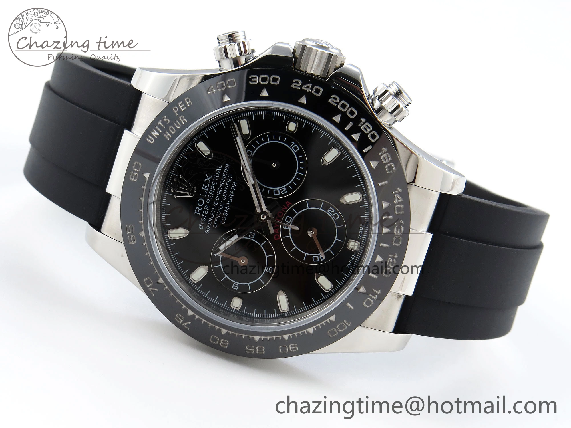 DAYTONA 116519 SS OMF BEST EDITION BLACK DIAL ON OYSTERFLEX STRAP A7750 (SLIM MOVEMENT)