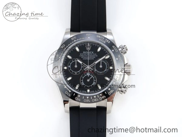 DAYTONA 116519 SS OMF BEST EDITION BLACK DIAL ON OYSTERFLEX STRAP A7750 (SLIM MOVEMENT)