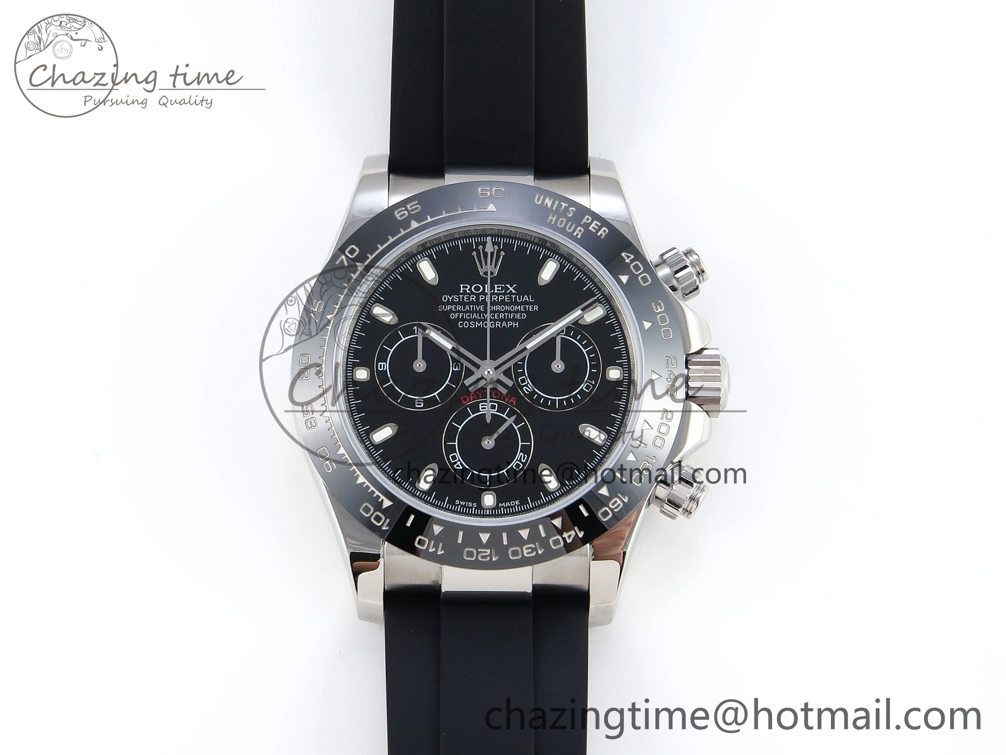 DAYTONA 116519 SS OMF BEST EDITION BLACK DIAL ON OYSTERFLEX STRAP A7750 (SLIM MOVEMENT)