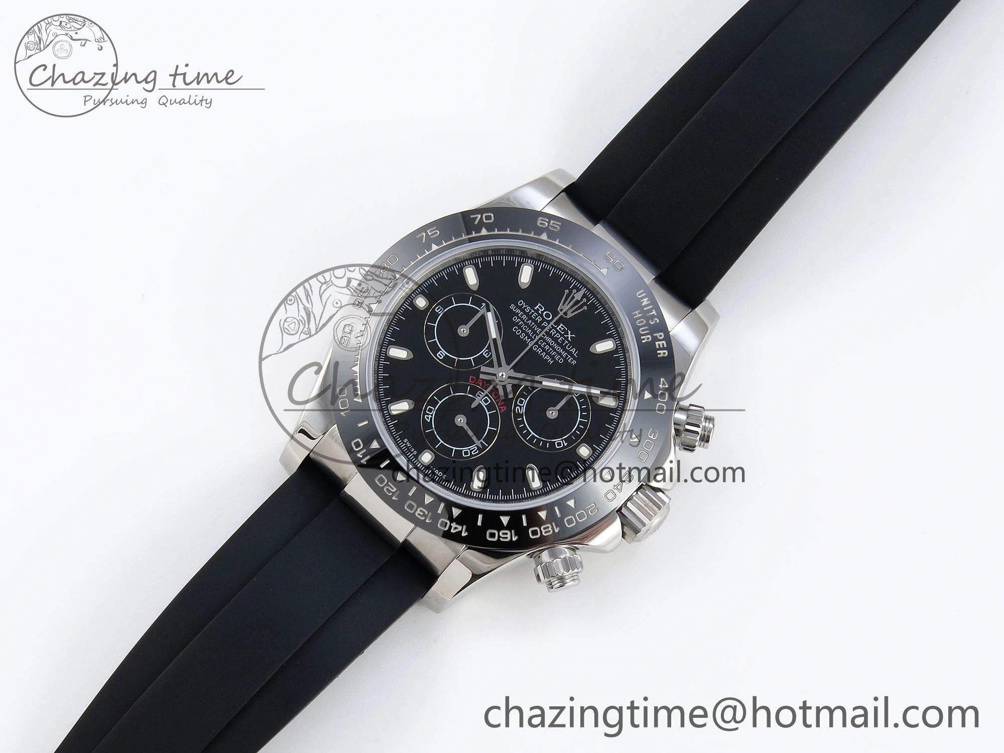 DAYTONA 116519 SS OMF BEST EDITION BLACK DIAL ON OYSTERFLEX STRAP A7750 (SLIM MOVEMENT)