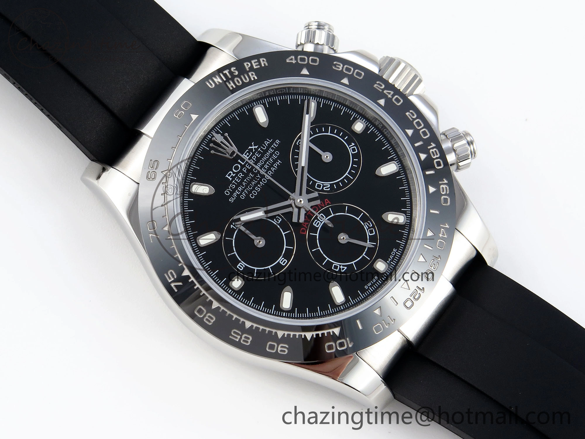 DAYTONA 116519 SS OMF BEST EDITION BLACK DIAL ON OYSTERFLEX STRAP A7750 (SLIM MOVEMENT)