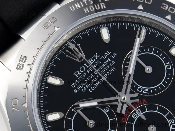 DAYTONA 116519 SS OMF BEST EDITION BLACK DIAL ON OYSTERFLEX STRAP A7750 (SLIM MOVEMENT)