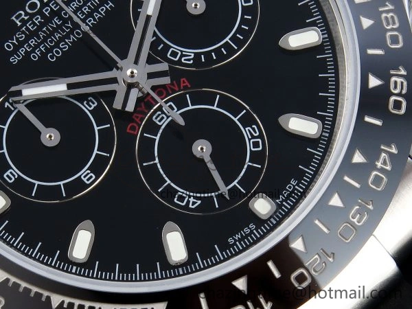DAYTONA 116519 SS OMF BEST EDITION BLACK DIAL ON OYSTERFLEX STRAP A7750 (SLIM MOVEMENT)