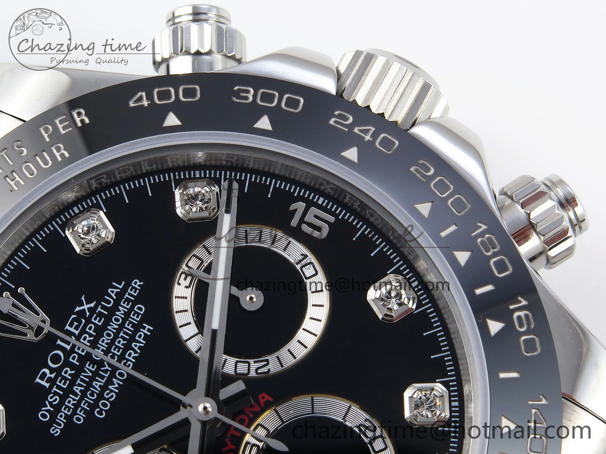 DAYTONA 116519 SS OMF BEST EDITION BLACK DIAMONDS DIAL ON OYSTERFLEX STRAP A7750 (SLIM MOVEMENT)