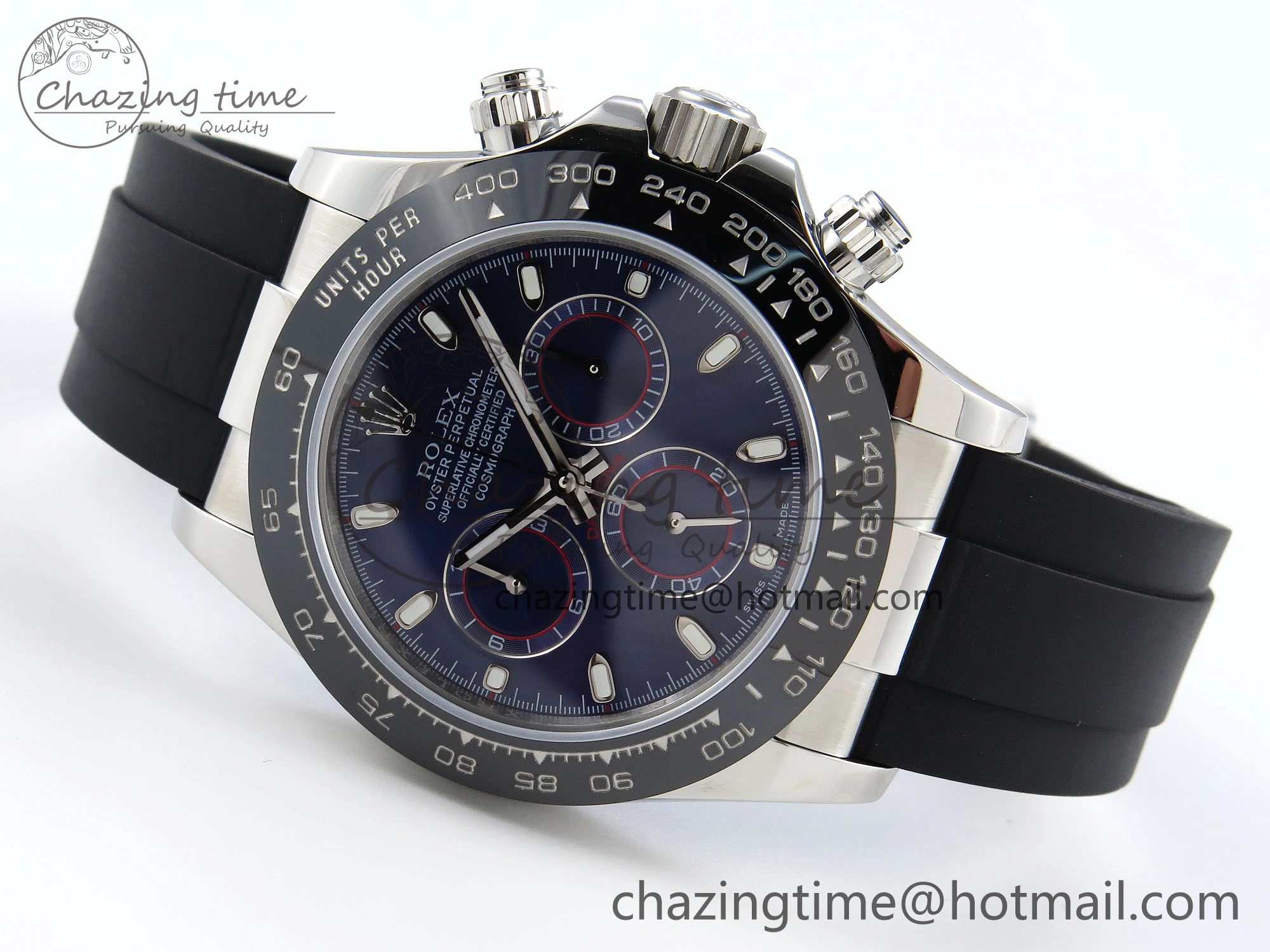 DAYTONA 116519 SS OMF BEST EDITION BLUE DIAL ON OYSTERFLEX STRAP A7750 (SLIM MOVEMENT)