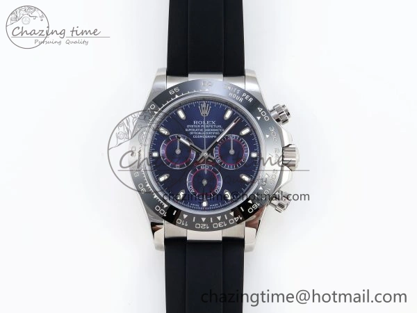 DAYTONA 116519 SS OMF BEST EDITION BLUE DIAL ON OYSTERFLEX STRAP A7750 (SLIM MOVEMENT)