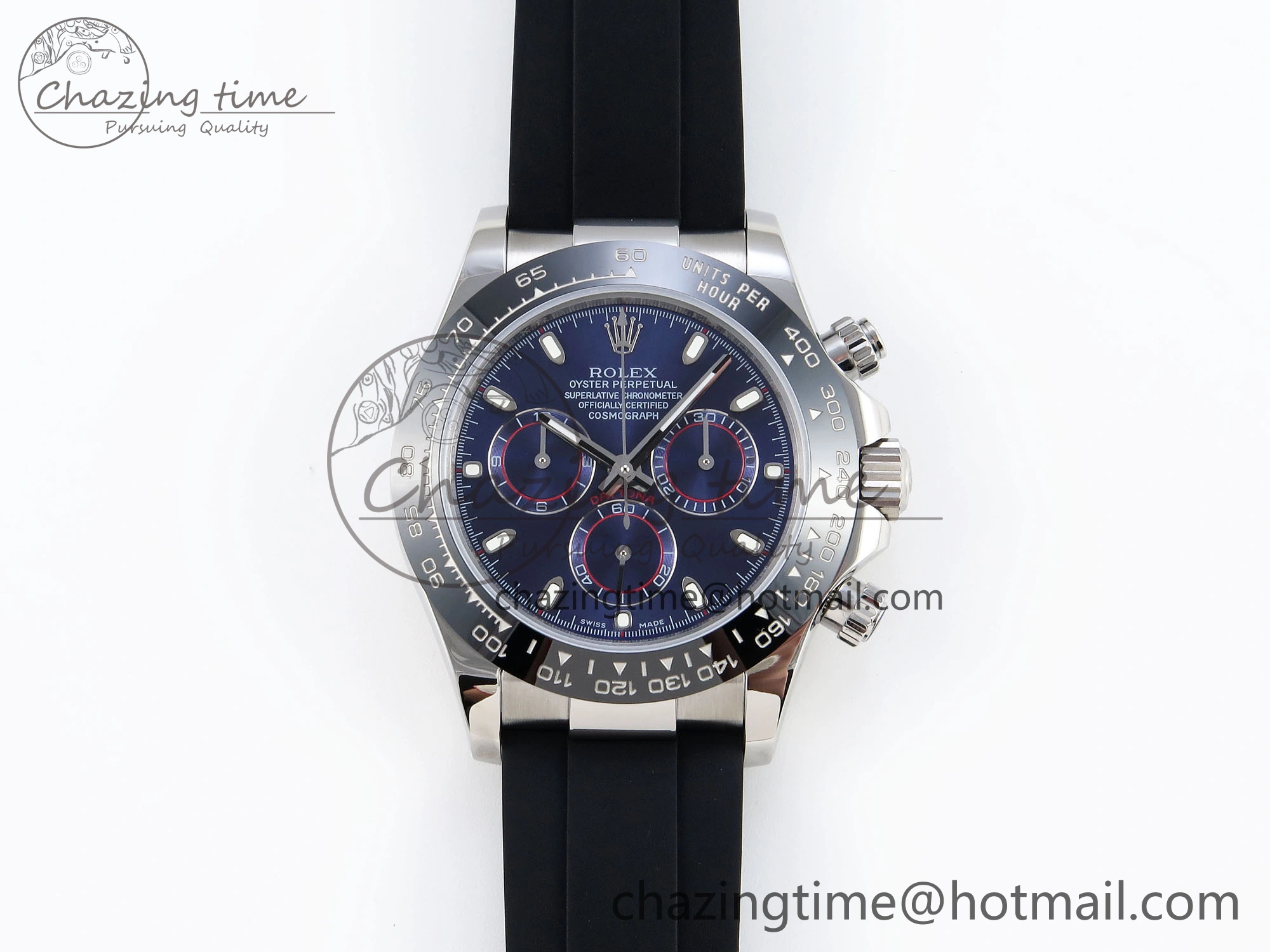 DAYTONA 116519 SS OMF BEST EDITION BLUE DIAL ON OYSTERFLEX STRAP A7750 (SLIM MOVEMENT)