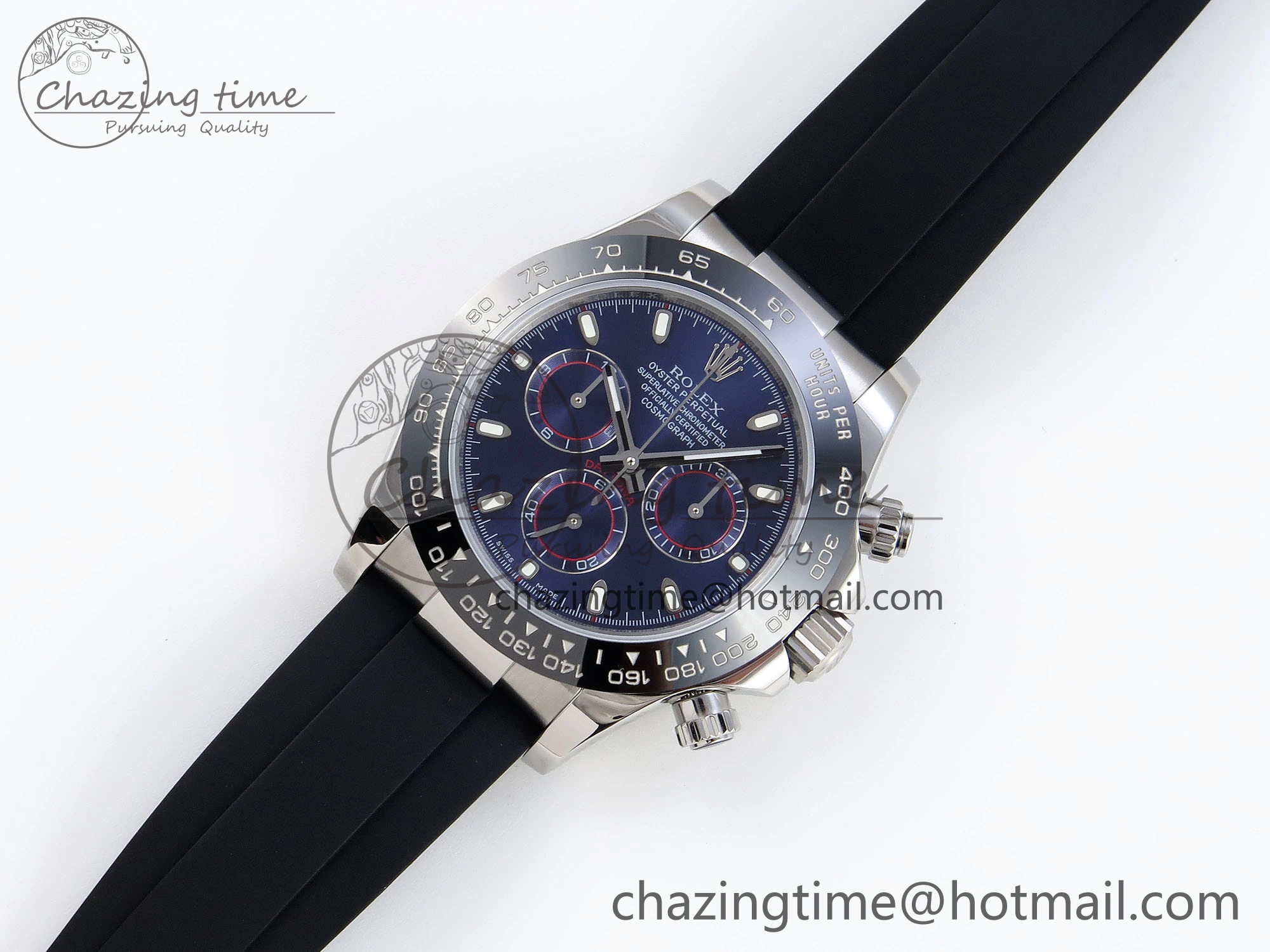 DAYTONA 116519 SS OMF BEST EDITION BLUE DIAL ON OYSTERFLEX STRAP A7750 (SLIM MOVEMENT)