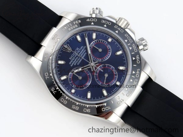 DAYTONA 116519 SS OMF BEST EDITION BLUE DIAL ON OYSTERFLEX STRAP A7750 (SLIM MOVEMENT)