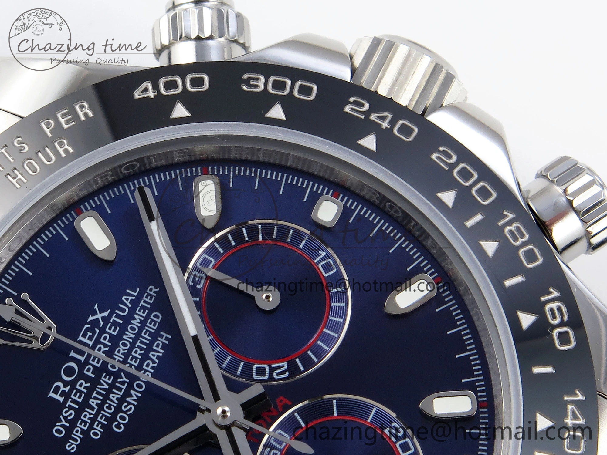 DAYTONA 116519 SS OMF BEST EDITION BLUE DIAL ON OYSTERFLEX STRAP A7750 (SLIM MOVEMENT)