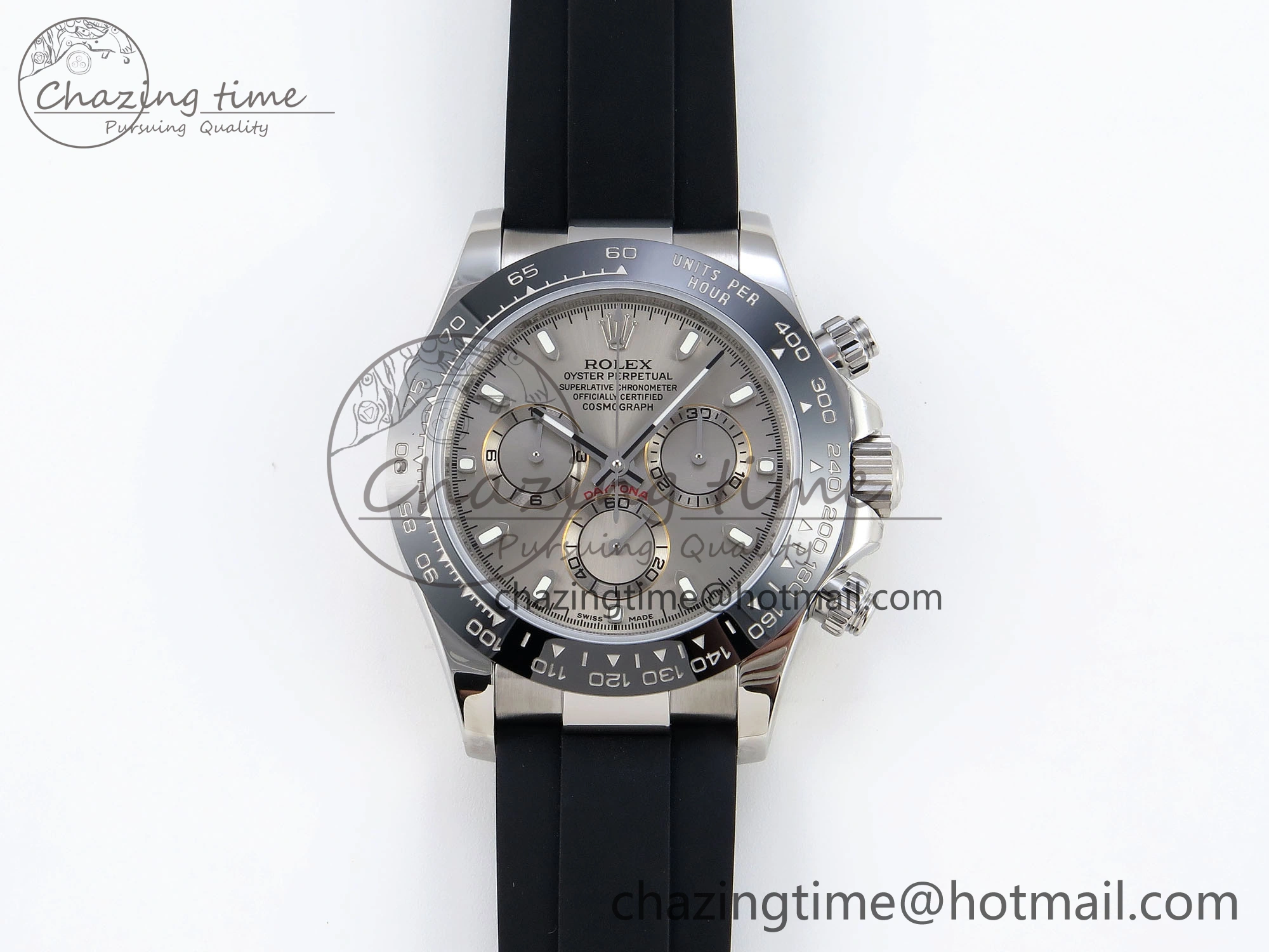 DAYTONA 116519 SS OMF BEST EDITION GRAY DIAL ON OYSTERFLEX STRAP A7750 (SLIM MOVEMENT)