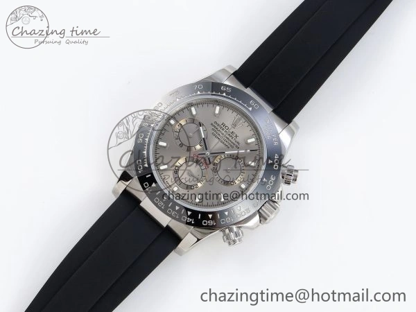 DAYTONA 116519 SS OMF BEST EDITION GRAY DIAL ON OYSTERFLEX STRAP A7750 (SLIM MOVEMENT)