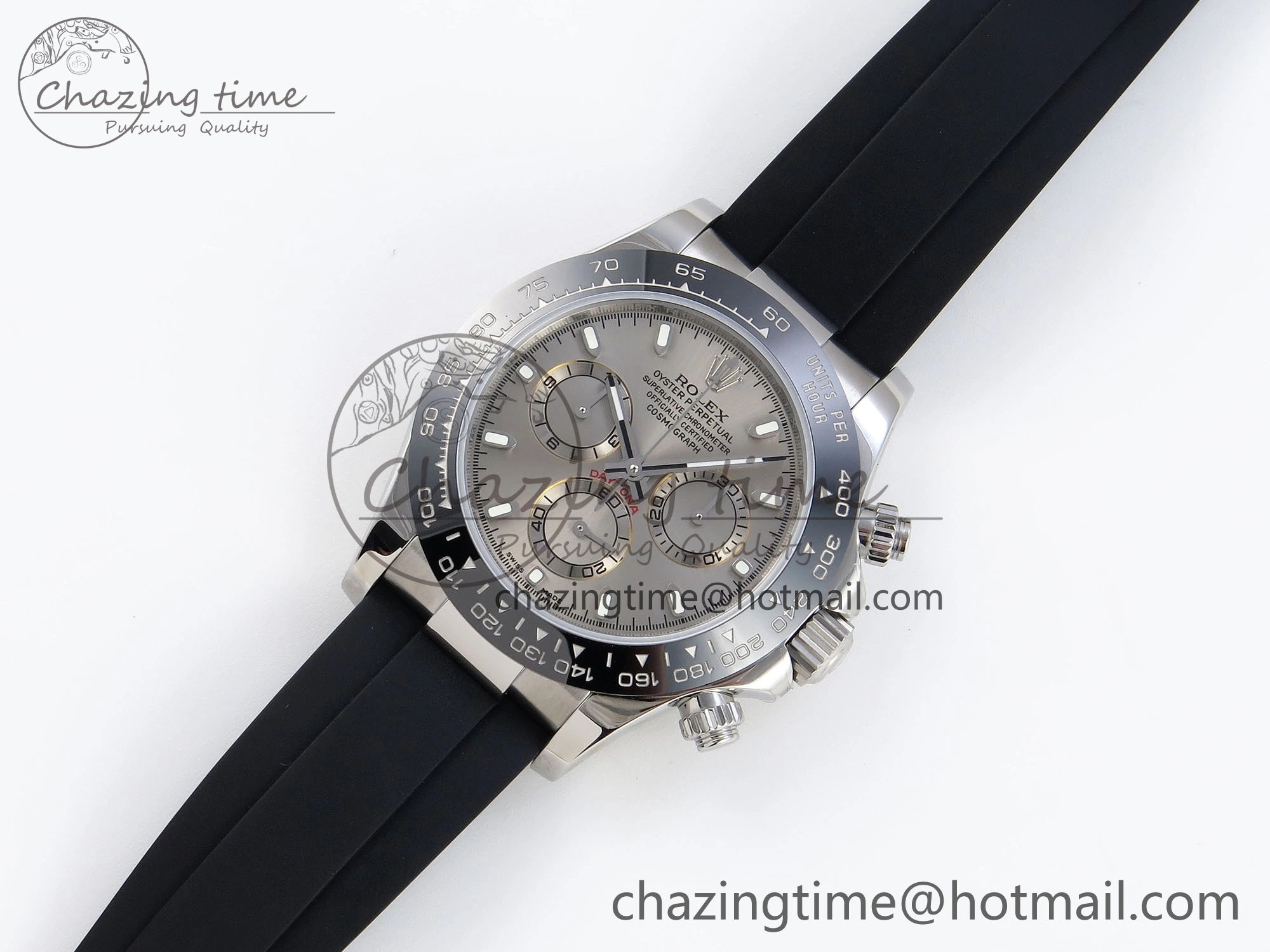 DAYTONA 116519 SS OMF BEST EDITION GRAY DIAL ON OYSTERFLEX STRAP A7750 (SLIM MOVEMENT)