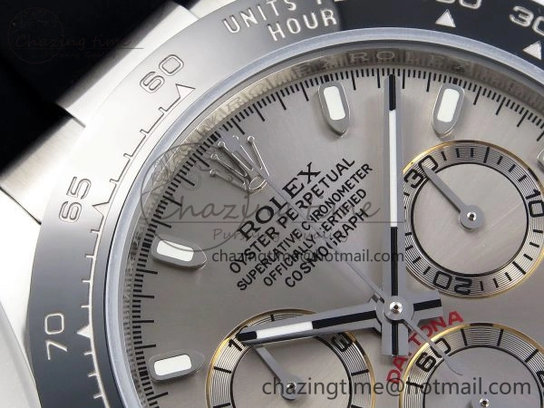 DAYTONA 116519 SS OMF BEST EDITION GRAY DIAL ON OYSTERFLEX STRAP A7750 (SLIM MOVEMENT)