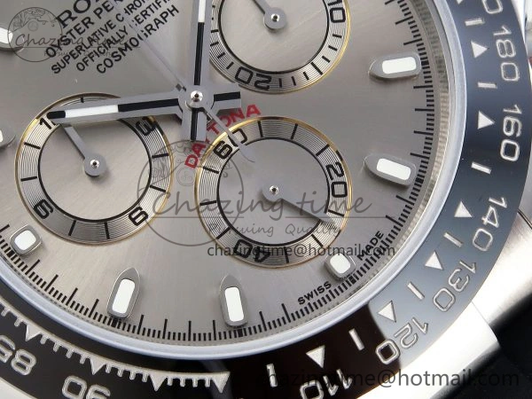 DAYTONA 116519 SS OMF BEST EDITION GRAY DIAL ON OYSTERFLEX STRAP A7750 (SLIM MOVEMENT)