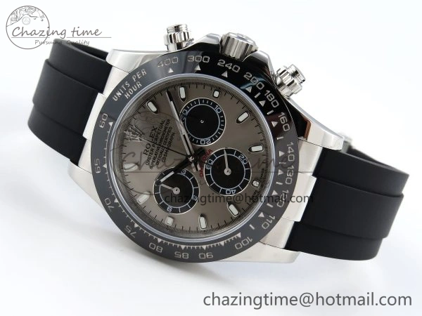 DAYTONA 116519 SS OMF BEST EDITION GRAY BLACK DIAL ON OYSTERFLEX STRAP A7750 (SLIM MOVEMENT)
