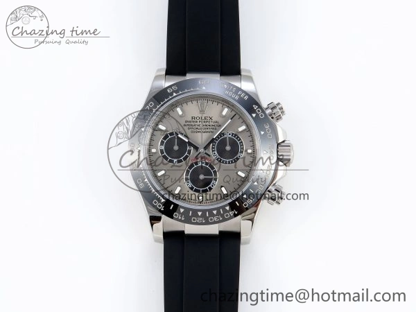 DAYTONA 116519 SS OMF BEST EDITION GRAY BLACK DIAL ON OYSTERFLEX STRAP A7750 (SLIM MOVEMENT)