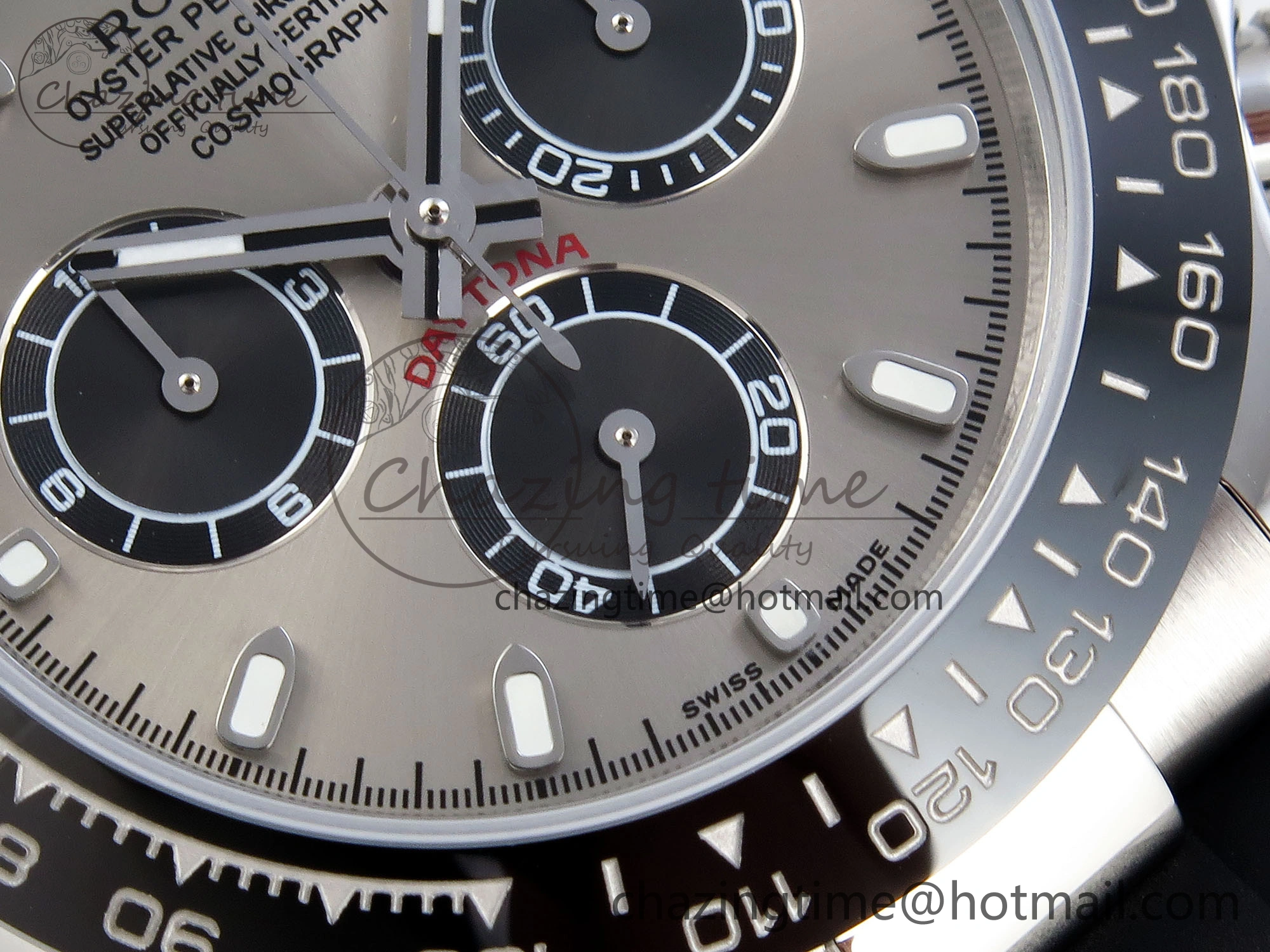 DAYTONA 116519 SS OMF BEST EDITION GRAY BLACK DIAL ON OYSTERFLEX STRAP A7750 (SLIM MOVEMENT)