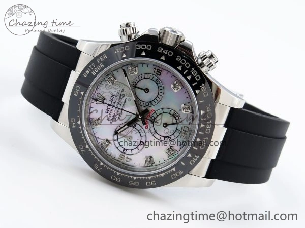 DAYTONA 116519 SS OMF BEST EDITION MOP DIAMONDS DIAL ON OYSTERFLEX STRAP A7750 (SLIM MOVEMENT)
